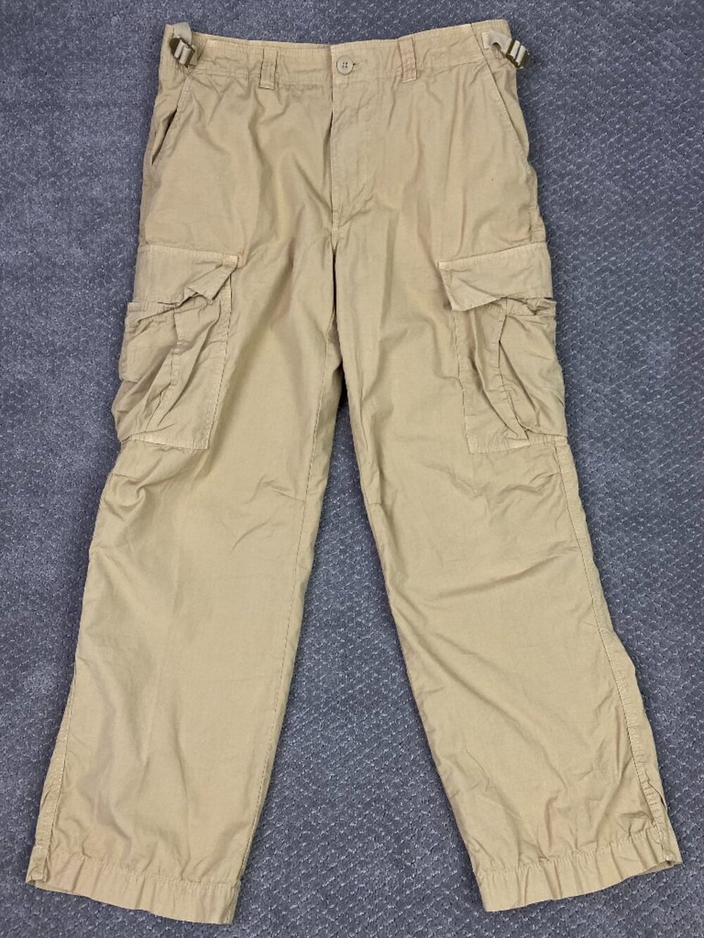 Tommy Hilfiger Baggy Cargo Pants Men's 32 x 30 Khaki Utility Military Y2K 2000s
